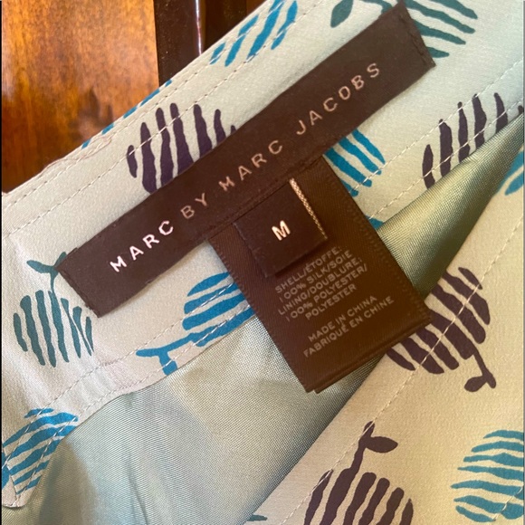 MARC by MARC JACOBS 10th Anniversary Ltd Ed Teal 100% Silk Collection Dress Sz M - Picture 4 of 11